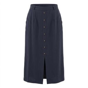 Vintage Tall Girl Button Front Lined Midi Skirt Women See Measurements